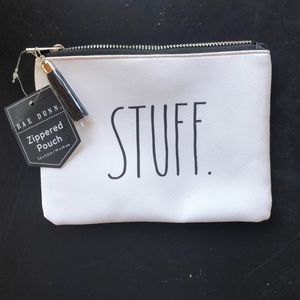 Rae Dunn “STUFF” zippered pouch